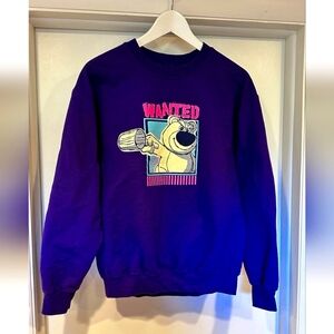 Disney Purple Crewneck Sweater with Graphic Design